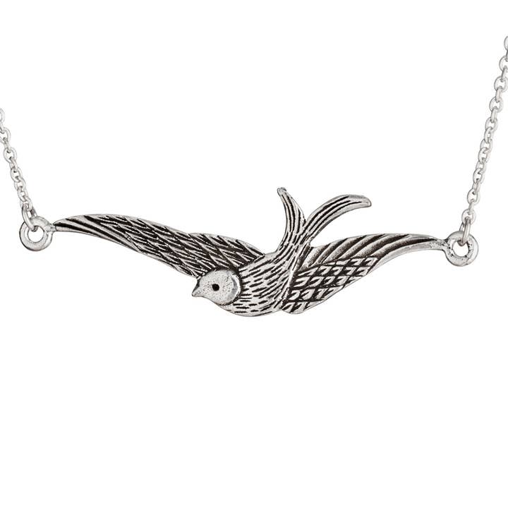 Flying Sparrow Sterling Silver Necklace for wholesale by Tiger Mountain Jewelry