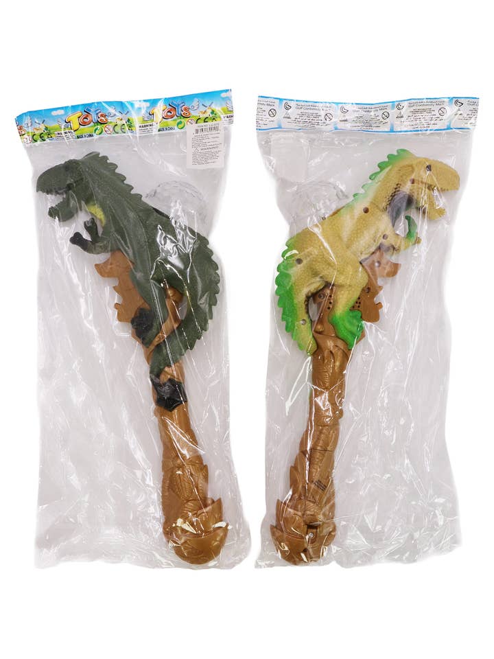 ASSORTED T-rex Dino Led Flashing Disco Balll Magic Wand for wholesale on Faire1