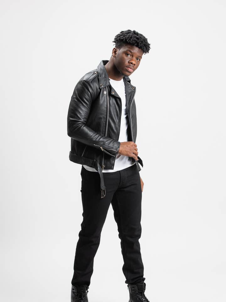 Biker Leather Jacket | Ares for wholesale by Threads of Apollo