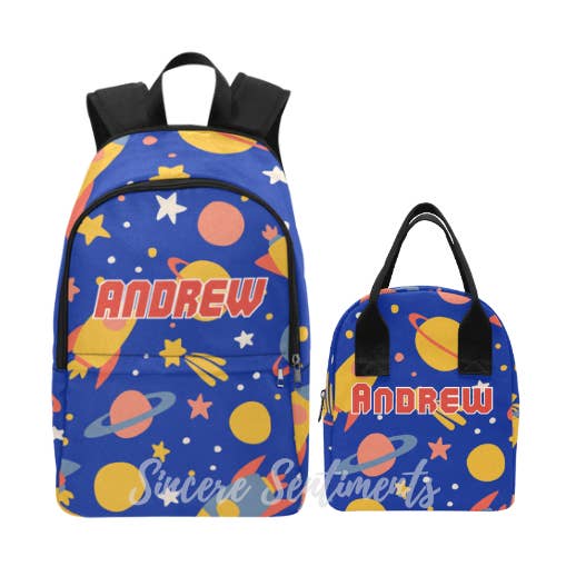 Galaxy Blue Backpack Set for wholesale by Sincere Sentiments LLC