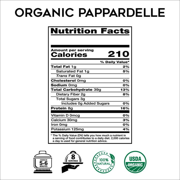 Morelli Pasta - Wholesale Pasta - Organic Italian Pappardelle - Pasta With Wheat Germ
