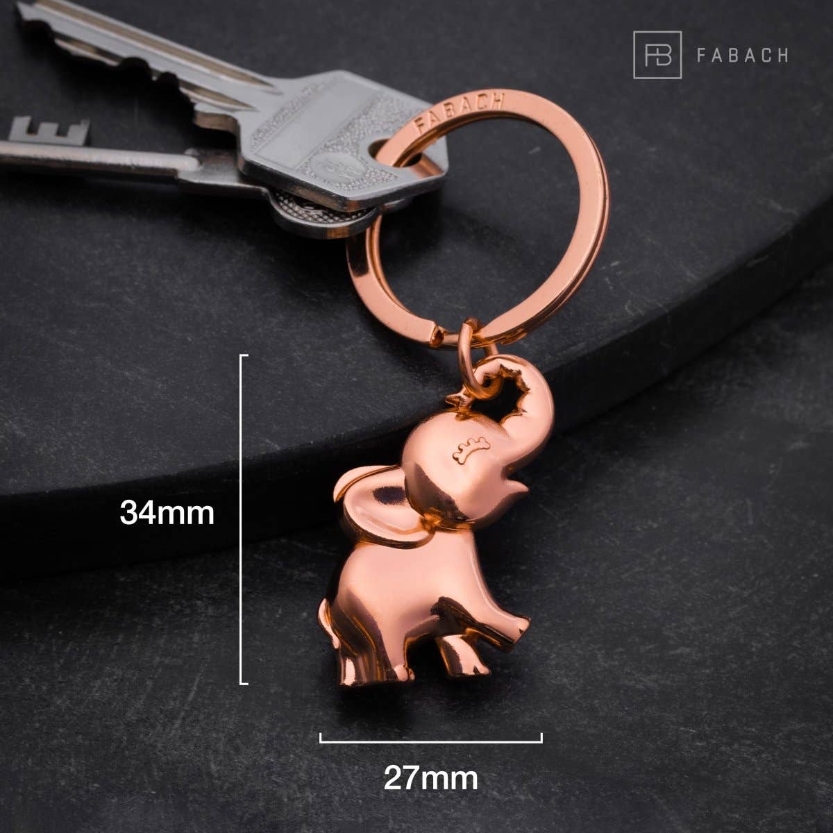 FABACH – Die Schlüsselanhänger-Schmiede - Wholesale Keychain - Unisex - “Jumbo” elephant keychain - cute baby elephant pendant - lucky charm and gift for elephant lovers8