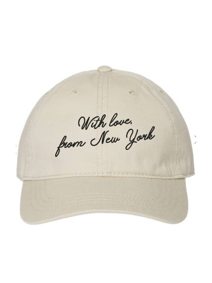 Avec amour, de New York Chapeau brodé pour la vente par Cowboy Stargirl