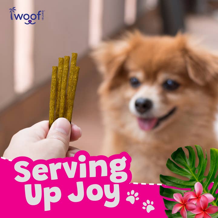 Woof Island – Engroshandel Godbid - Hund – Kalua-svinekødsstænger med naturlig ananas- og røgsmag 50 stk.9