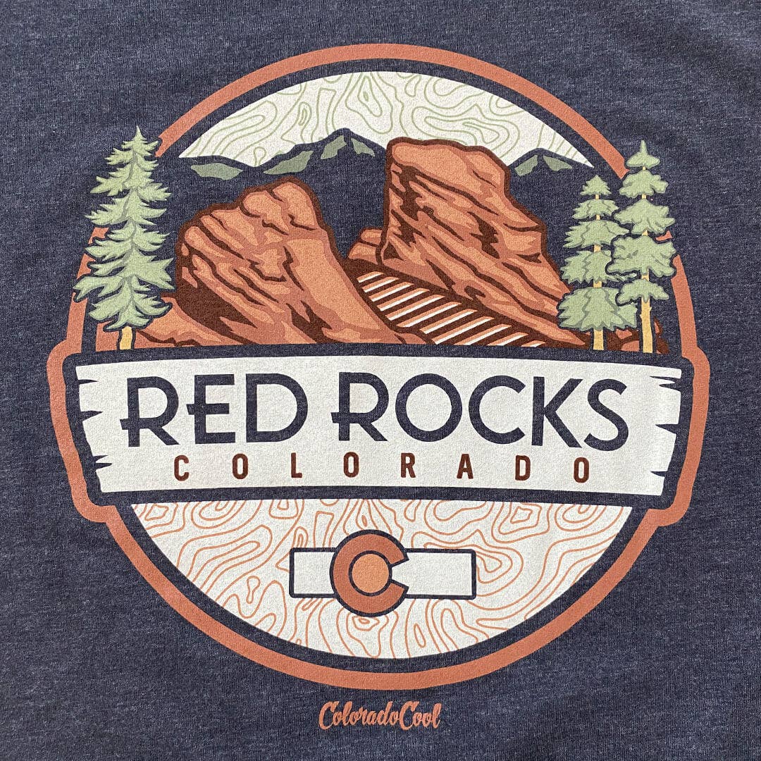 ColoradoCool Apparel - Wholesale Screen Printed T-Shirt - Men's - Red Rocks T-Shirt - Charcoal3
