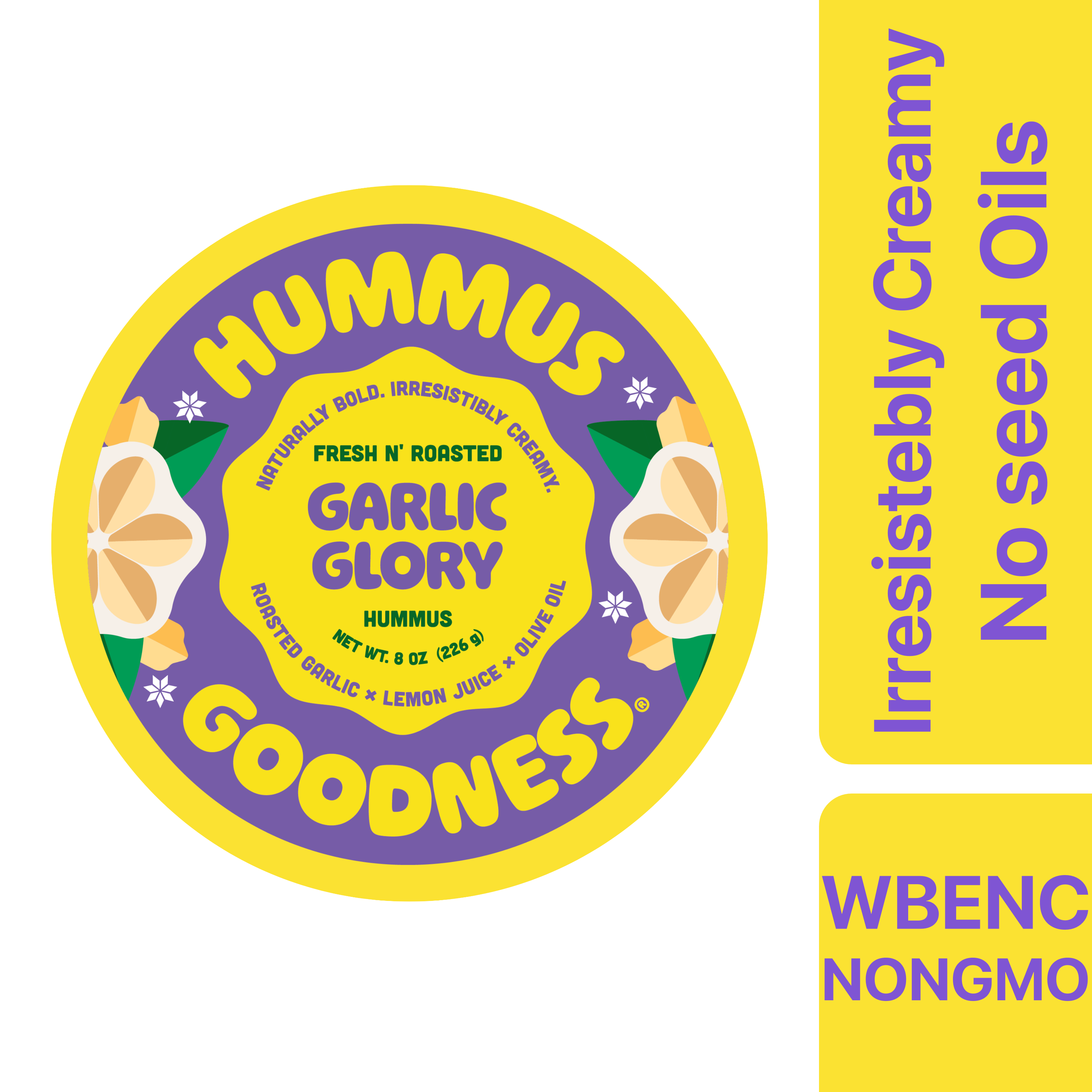 Hummus Goodness - Wholesale Dip - GARLIC GLORY HUMMUS 3