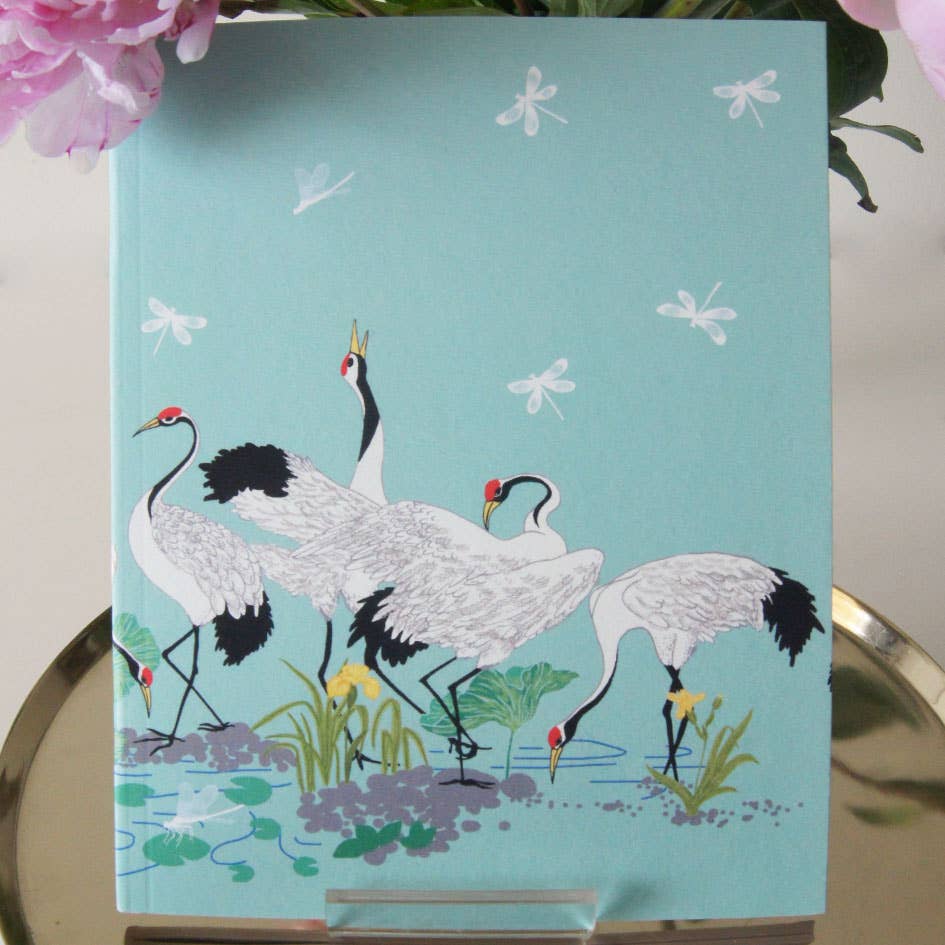 Lümne - Wholesale Notebook - A5 NOTEBOOK - 14.8x21cm - Japanese cranes1