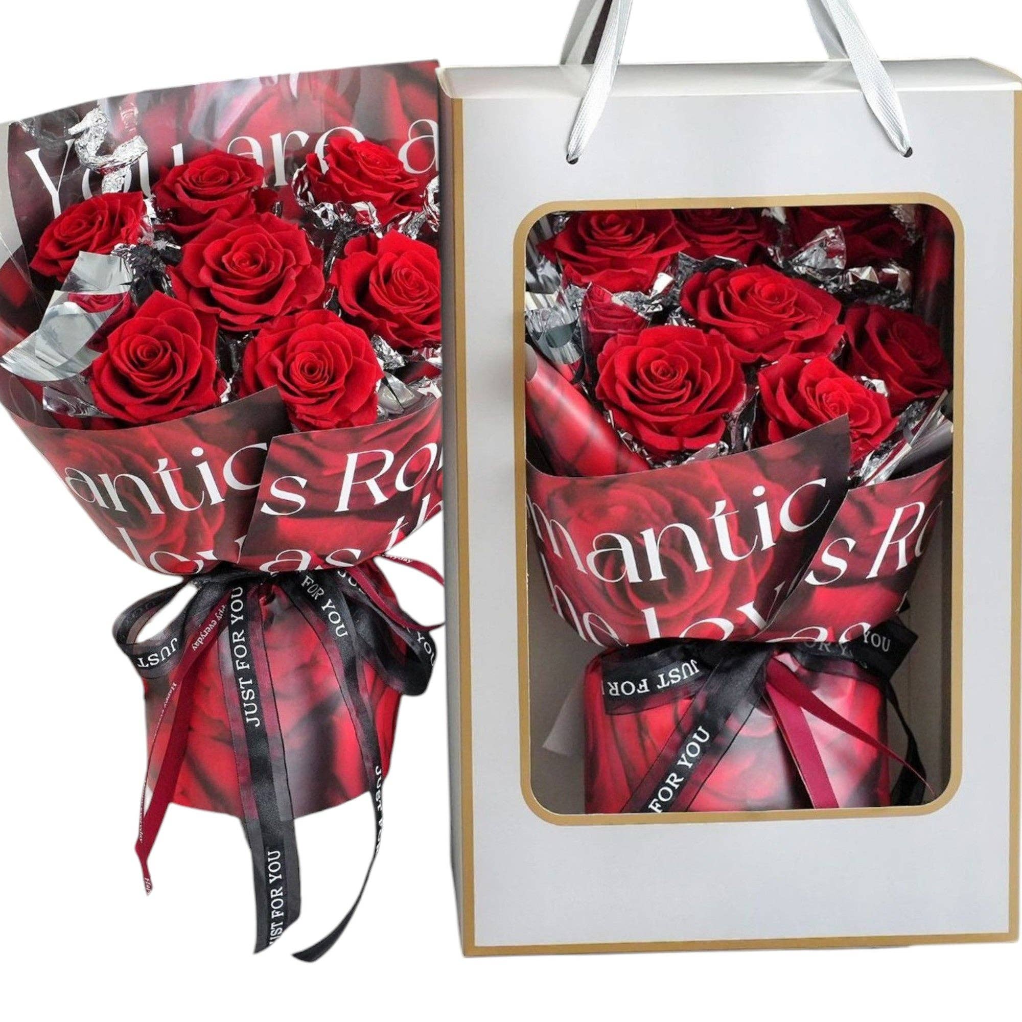 Red Rose Artificial Flower Bouquet FN022 (1PC) for wholesale on Faire1