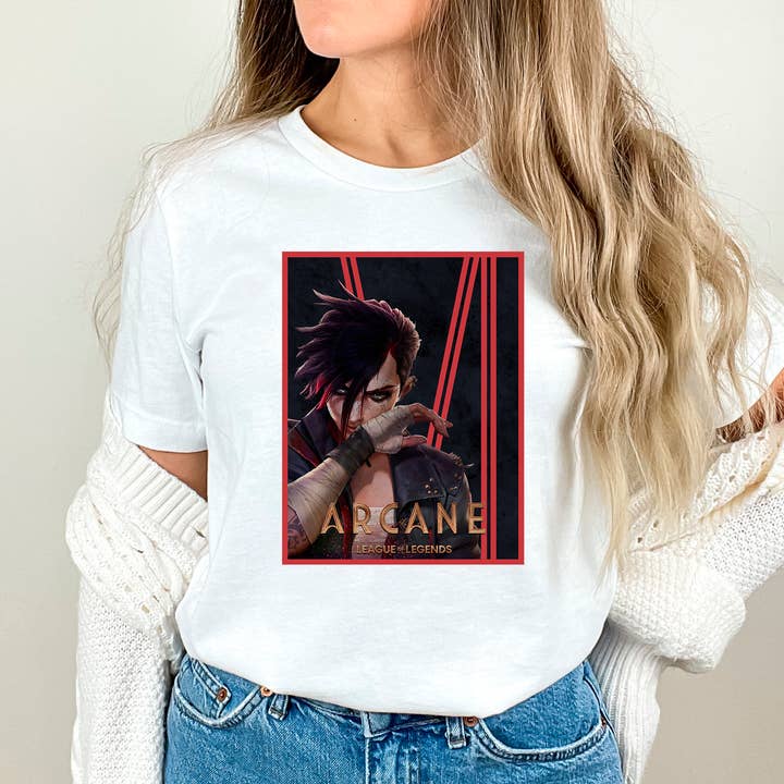 Eleven Fashion - Wholesale Screen Printed T-Shirt - Women's - Arcane Anime Shirt0