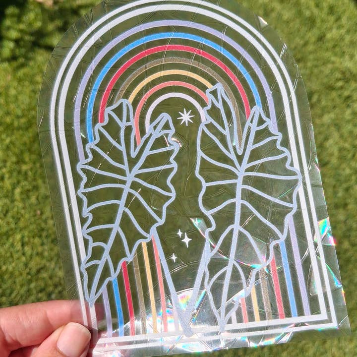 FALL LEAVES WINDOW SUNCATCHER DECAL for wholesale by Clay Meadow