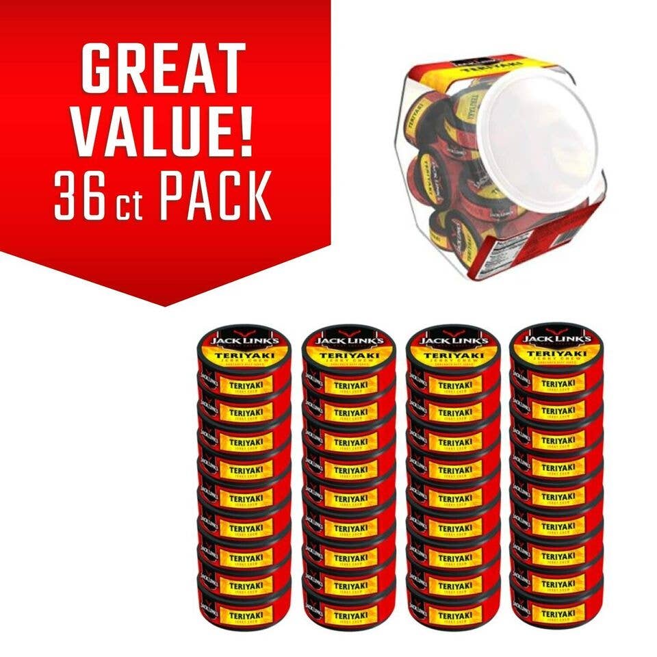 I Got Your Candy - Wholesale Jerky - Jack Link's Shredded Beef Jerky Chew Teriyaki  .32oz - 36ct6