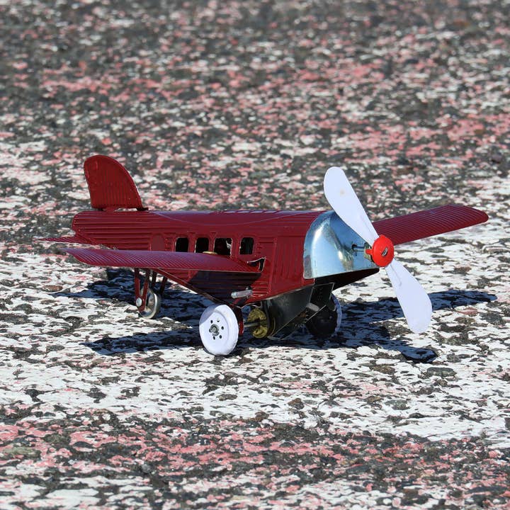 Tribal Trade GmbH - Wholesale Decorative Figurine - Tin Toy Airplane Red Tin Airplane5