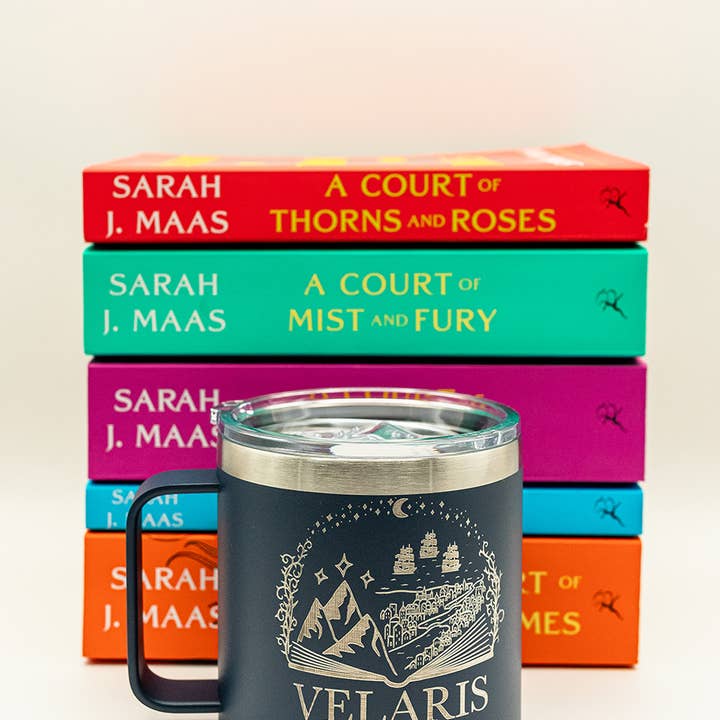 zoo&roo - Vente Gourde/bouteille isotherme - Mug en acier inoxydable Velaris | Mug ACOTAR sous licence officielle