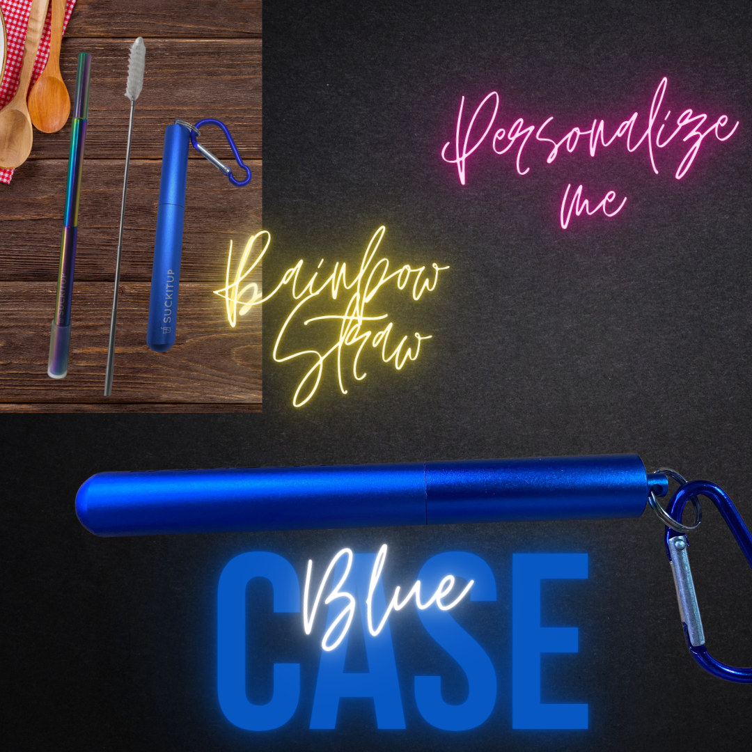 Suck It Up Straws - Vente Paille - Pailles métalliques télescopiques avec étui pour porte-clés et brosse de nettoyage9