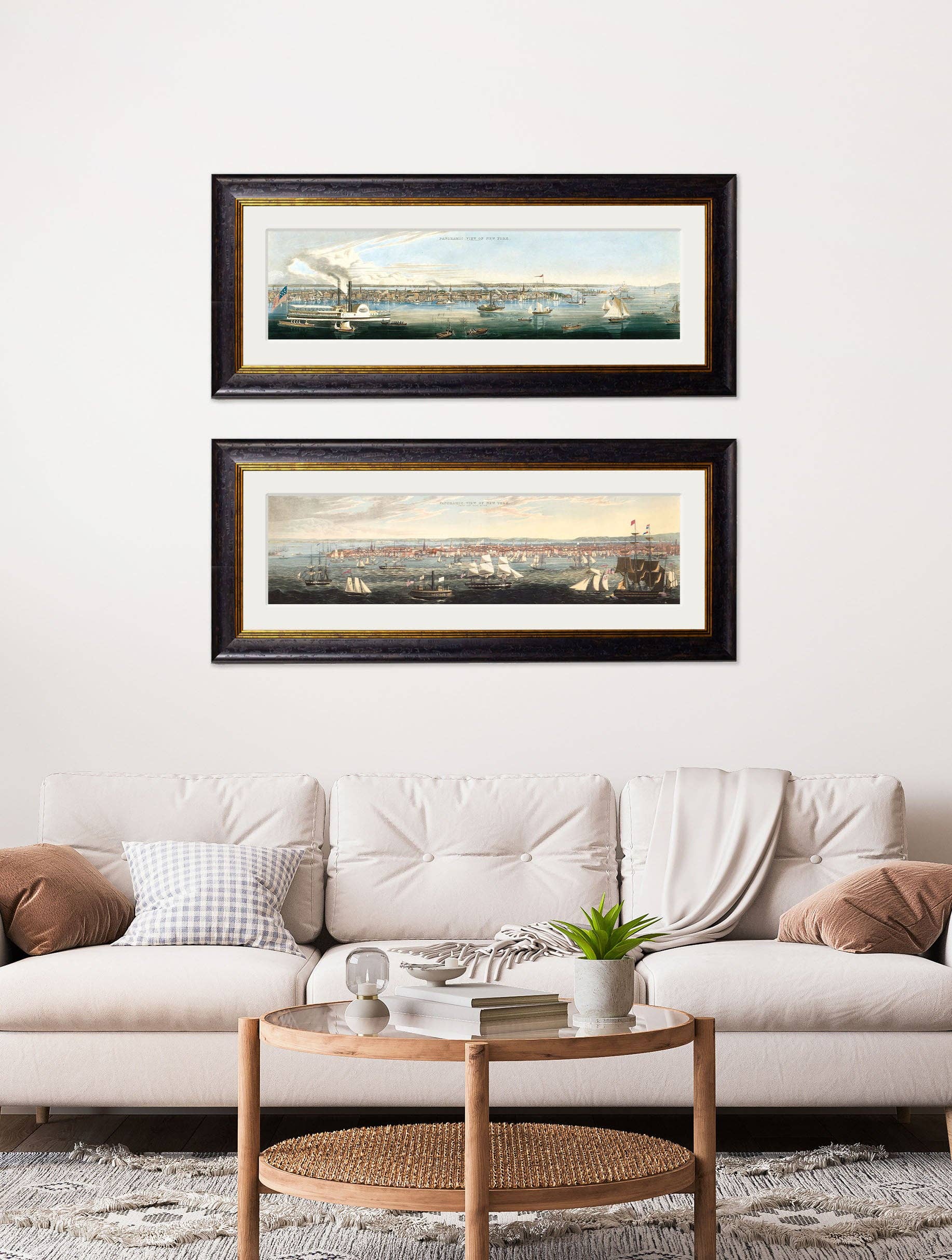 T A Interiors Wall Art & Mirrors – wholesale Art print – c.1844 Panoramic Views of New York1