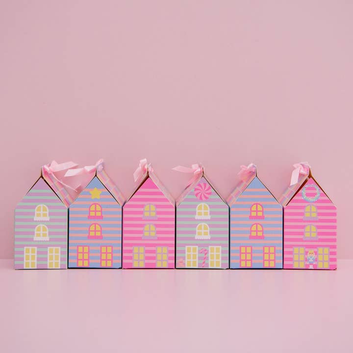 Oh It's Perfect - Vendita all'ingrosso Borse/Scatole per gadget da festa - Scatole Portaconfetti a Forma di Casa di Caramelle