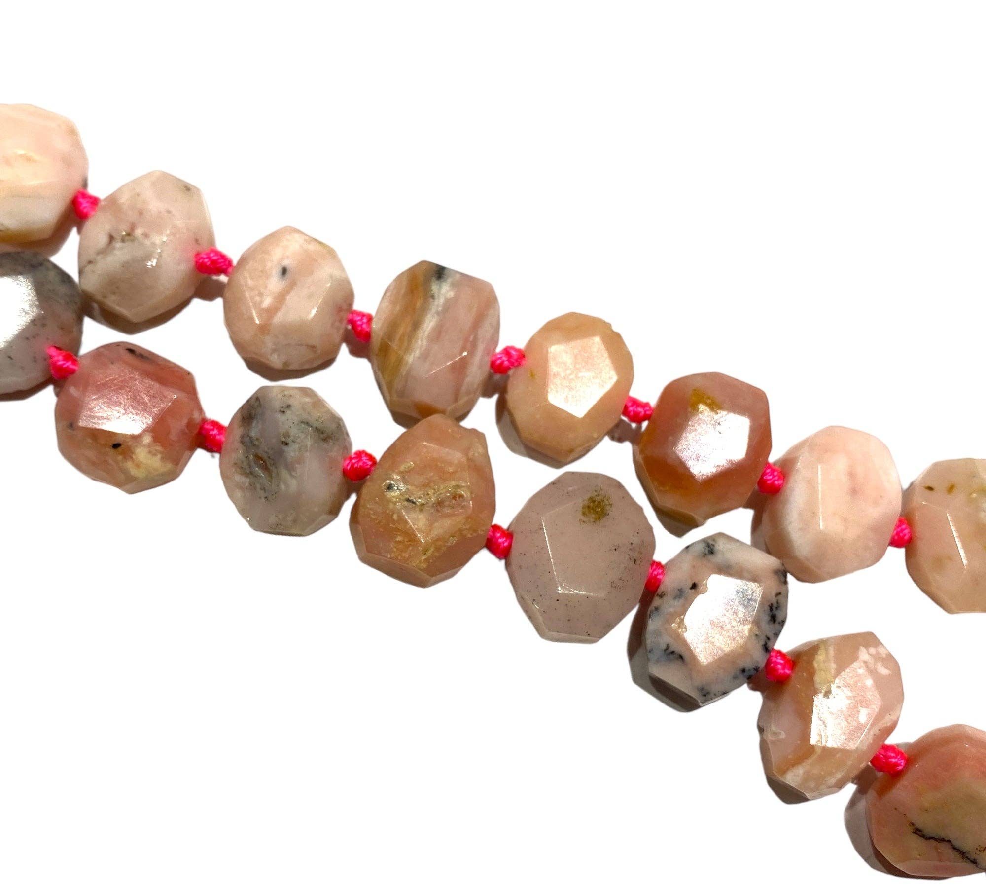 Foliesbijoux - Wholesale Beaded/Pearl Necklace - Andean pink opal necklace1