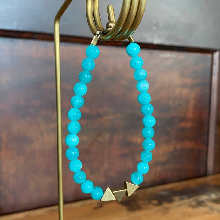 Seeds – Großhandel Perlenarmband – Duluth Armband | Halbedelsteinperlen | Dreiecke aus Messing5