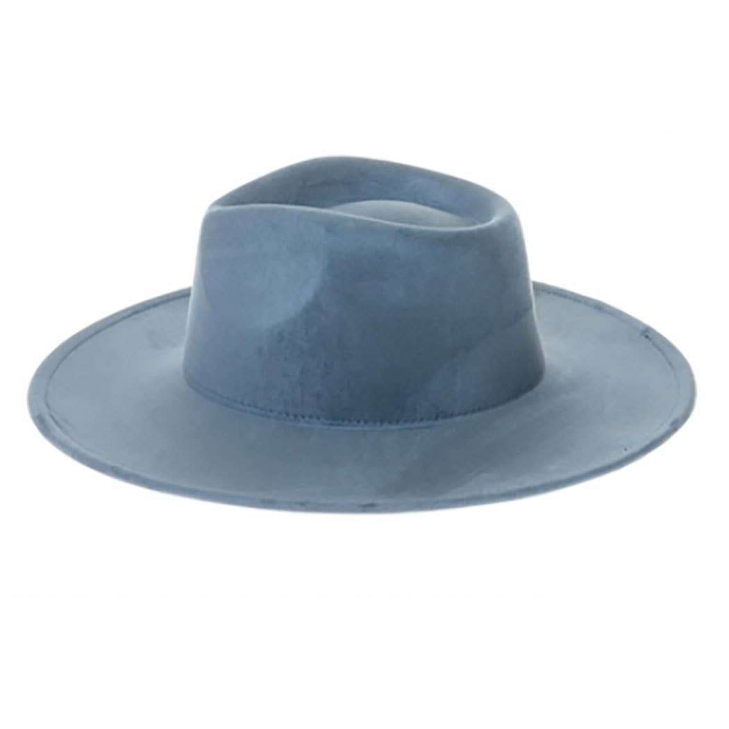 AdornWise - Wholesale Fedora - Women's - Vegan Suede Wide Brim Rancher Hat5
