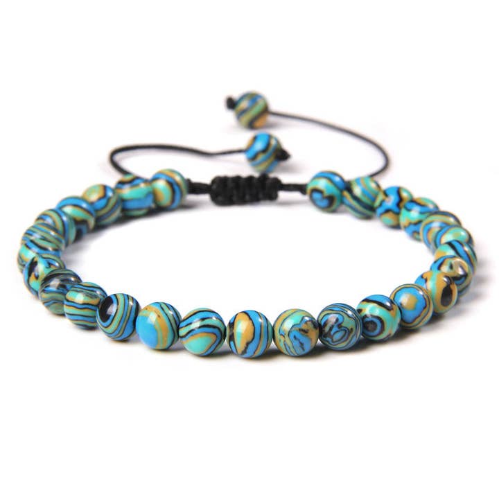 Mio Queena – wholesale Beaded bracelet – 6mm Natural Stone Hand Woven Stretch Bracelets8