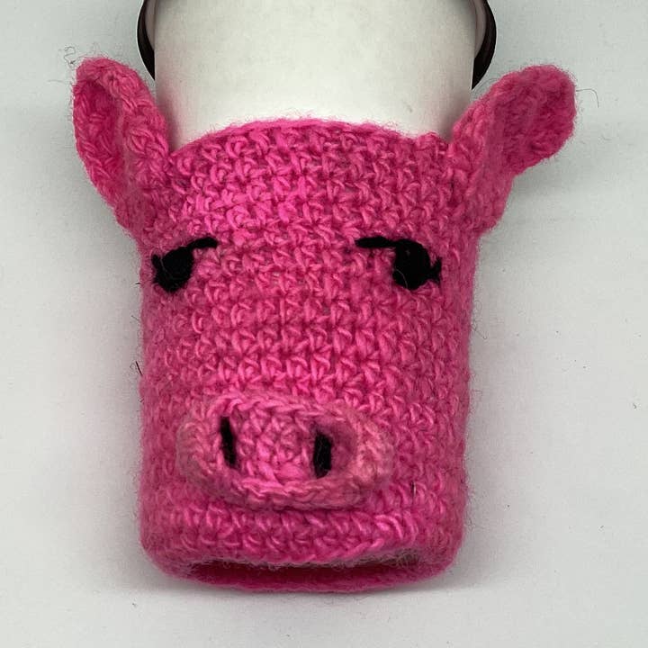 Crochet Pig Koozie for wholesale by World Peaces