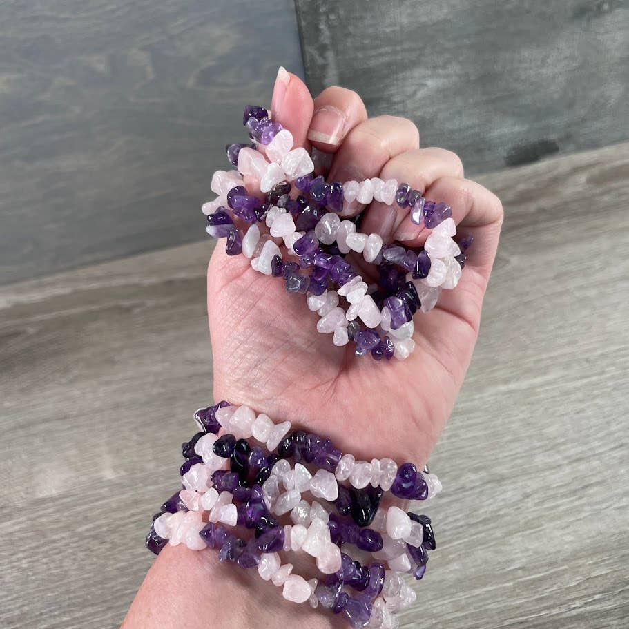Keystone Crystals - Wholesale Beaded Bracelet - Multi-Stone Gemstone Chip Bracelets –  Wholesale Crystals10