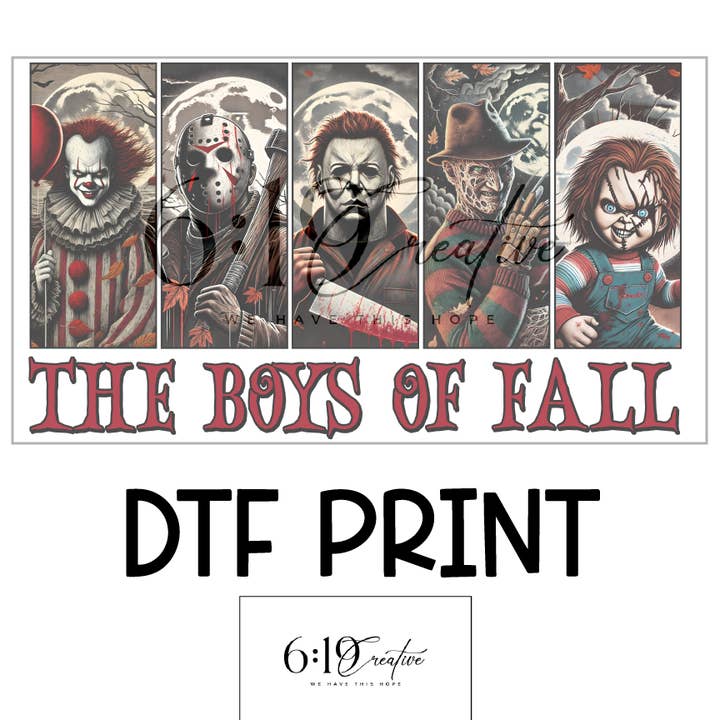 6:19 Creative - Wholesale Sublimation Transfer - Boys of Fall Horror DTF Print