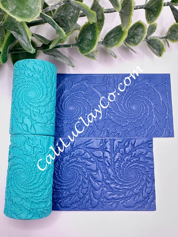 Branch Spiral Texture Roller for Polymer Clay/Fondant/Cookie Dough for wholesale by CaliLu Clay Co.
