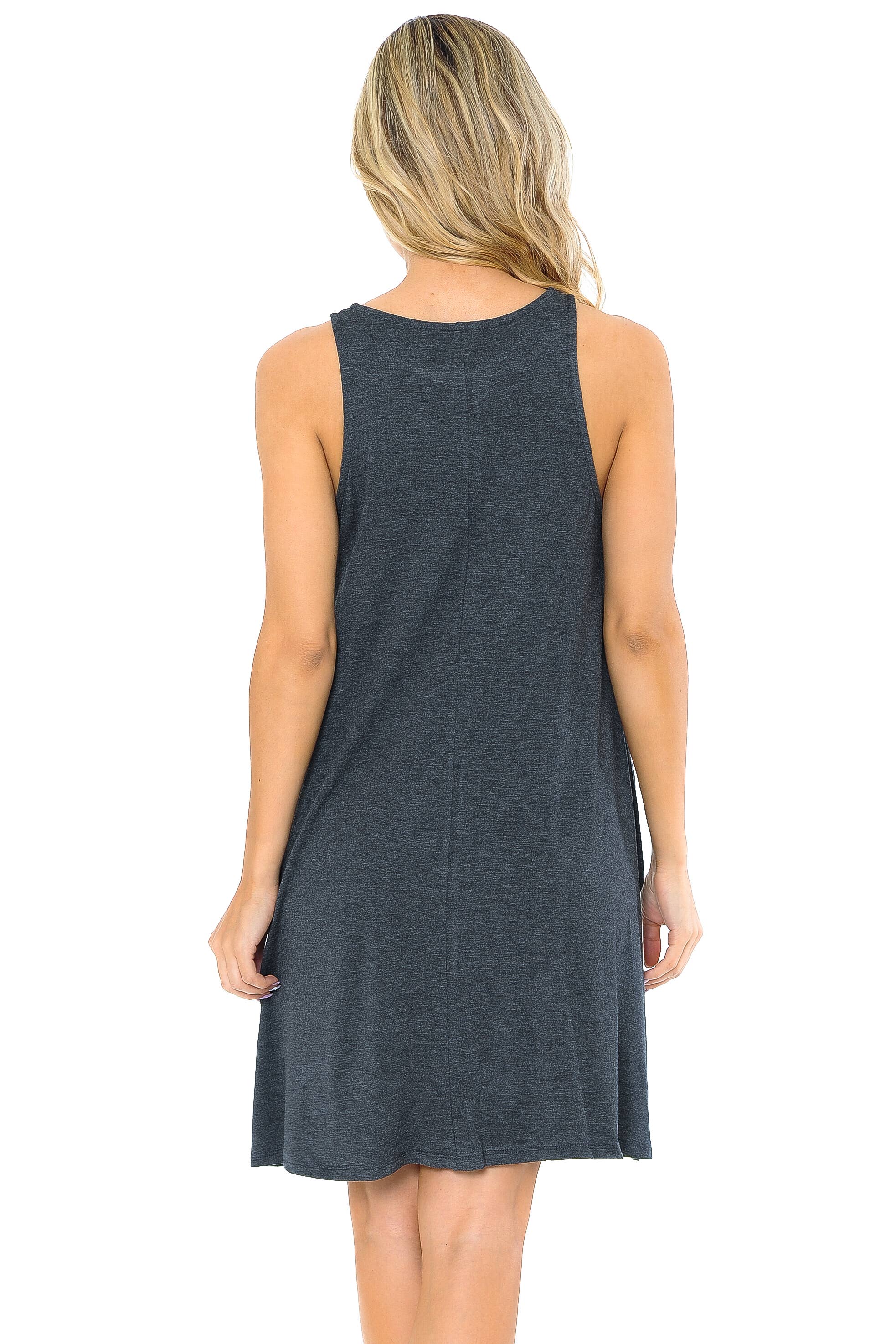 Burgundy Apparel - Wholesale Dress - Women's - TANK DRESS WITH POCKETS3