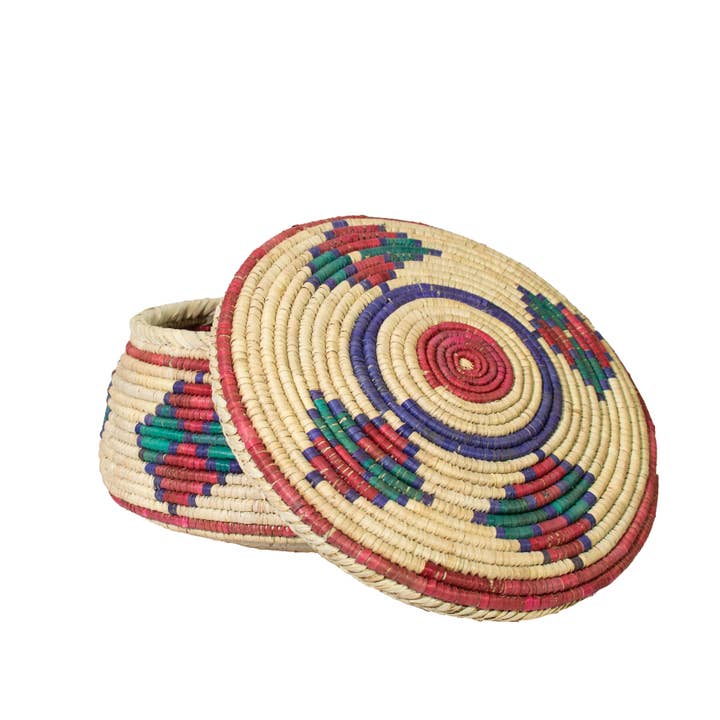 ArtisanalEmporiumLLC - Wholesale Basket - Handmade 12" Basket with Lid - Storage Hamper Basket2