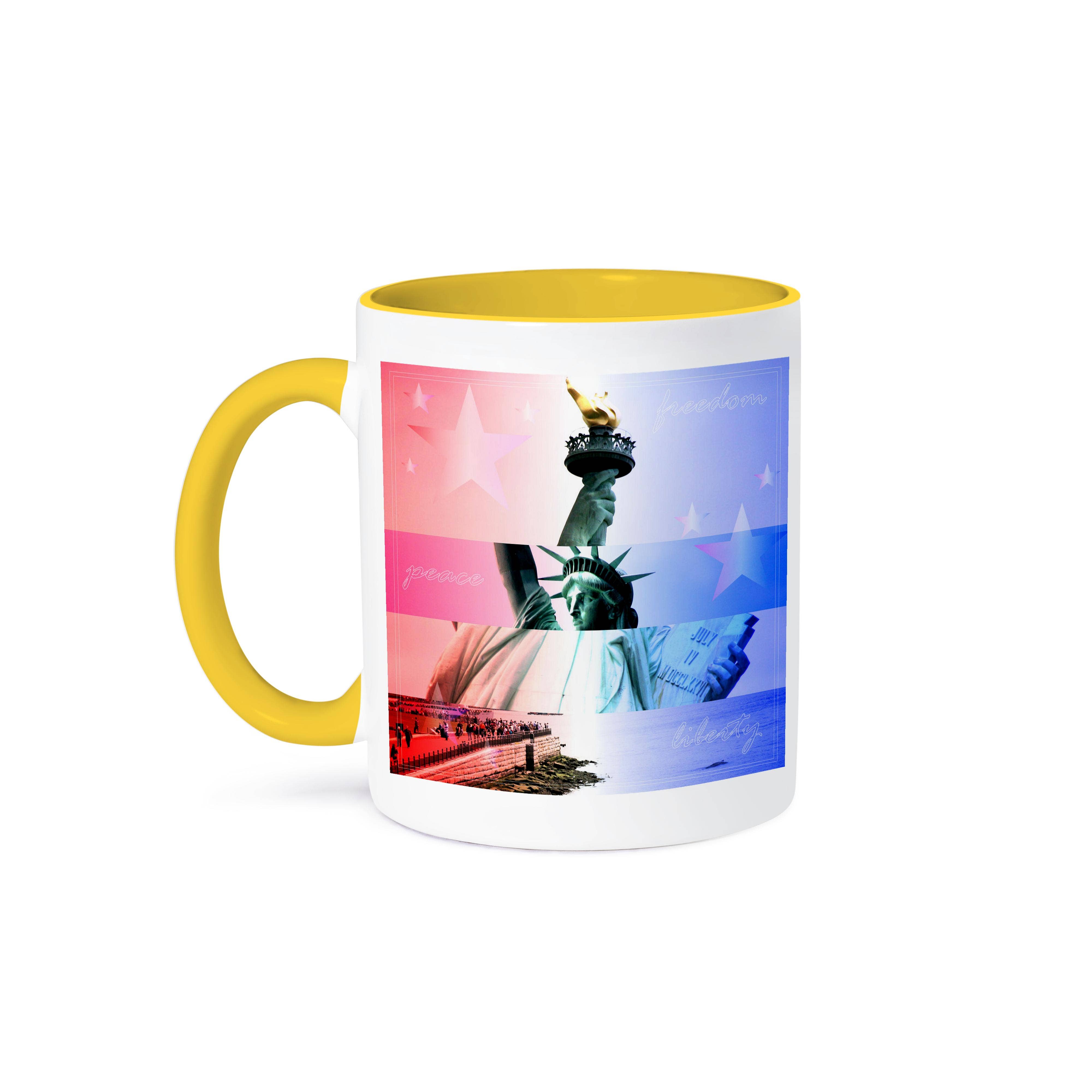 3dRose - Wholesale Coffee Mug - 3dRose, The Statue of Liberty with red, white and blue, Mug0