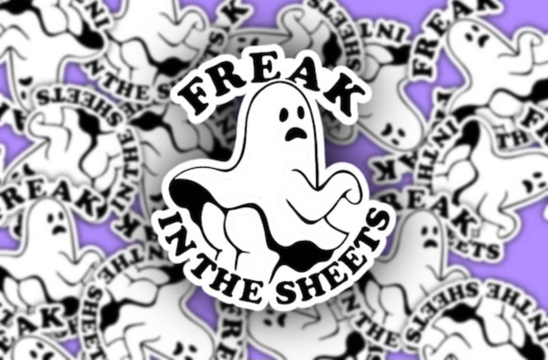 Pretty Toxic Stickers - Wholesale Sticker - Freak in the Sheets Sticker - Ghost Butt - Halloween Lover