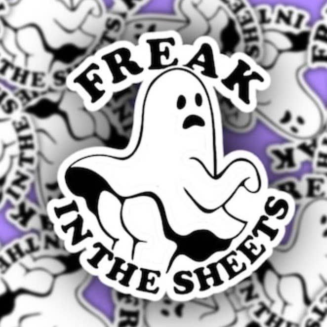 Pretty Toxic Stickers - Wholesale Sticker - Freak in the Sheets Sticker - Ghost Butt - Halloween Lover0