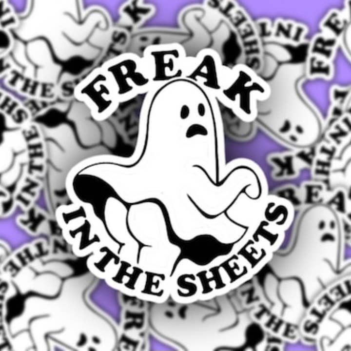 Pretty Toxic Stickers - Wholesale Sticker - Freak in the Sheets Sticker - Ghost Butt - Halloween Lover