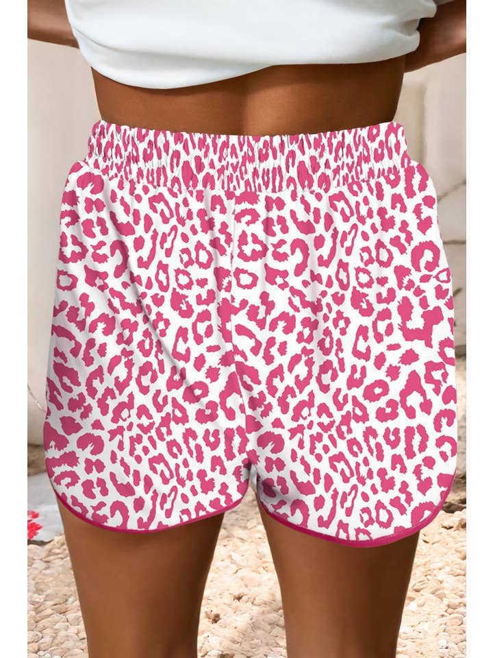 Little Daisy Closet - Wholesale Shorts - Women's - LDC Leopard Elastic Waist Lace up Contrast Trim Casual Short4