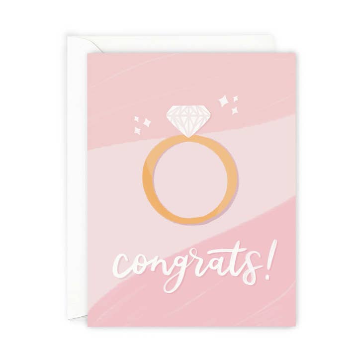 Congrats Engagement Ring Card for wholesale by Holyome Design Co.