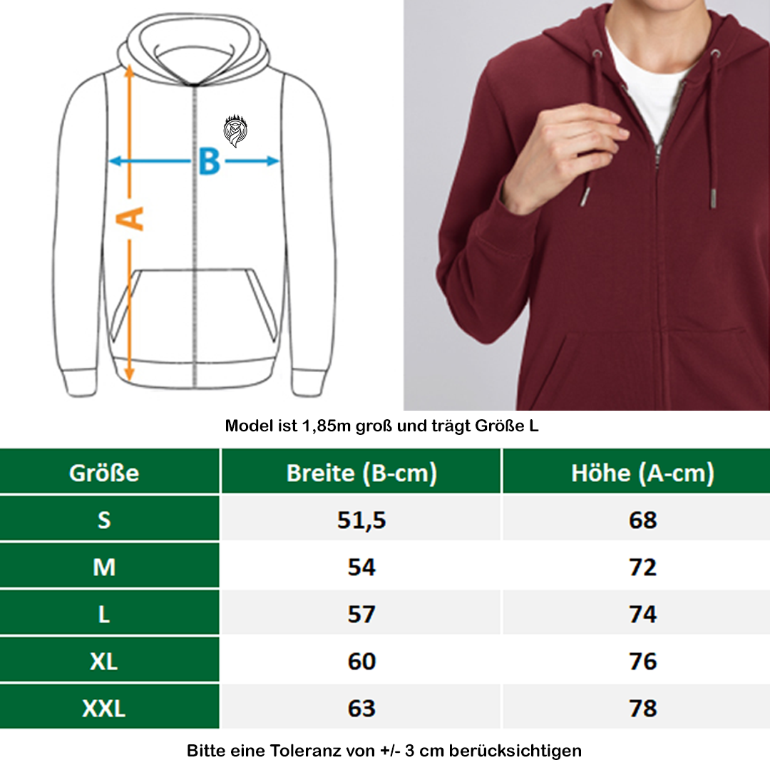 Uwaldu - Venta al por mayor Sudadera con capucha - Unisex - Adventure Awaits - Sudadera con capucha y cremallera orgánica premium unisex1