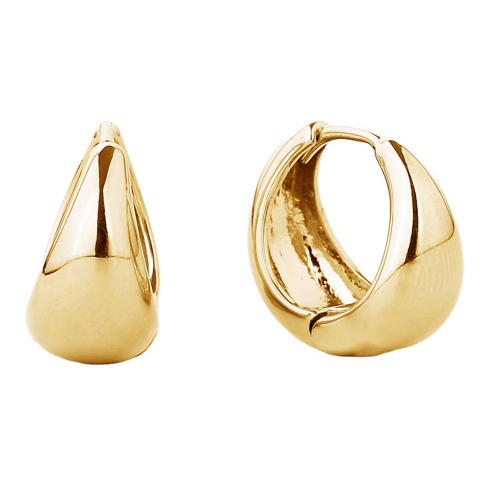 Sensibling Corp. - Vendita all'ingrosso Orecchini a cerchietto - Orecchini a cerchio mini a goccia placcati in oro 14K3