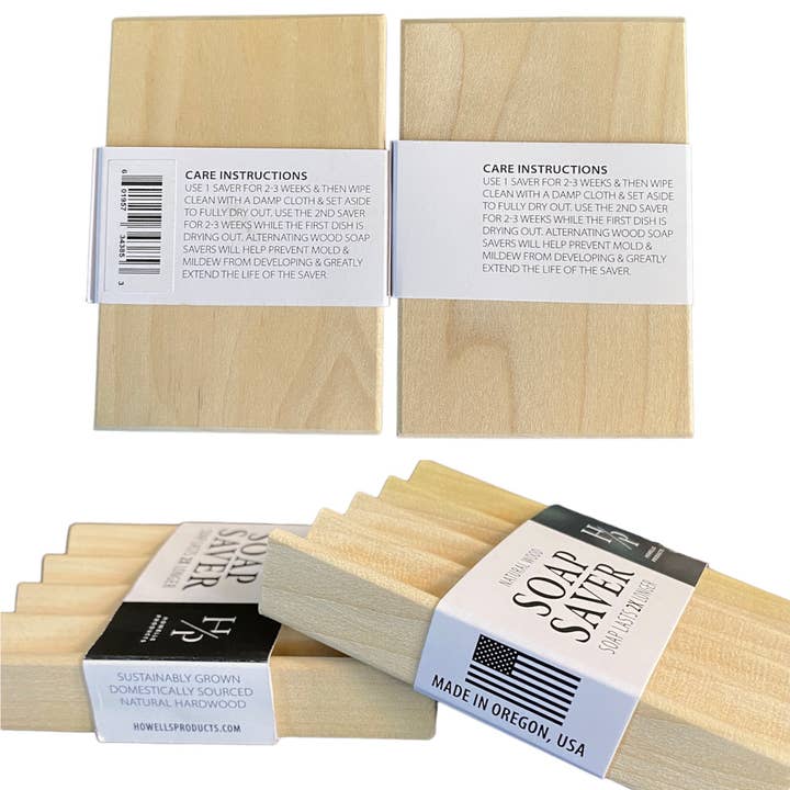 Howells Wood Products - Wholesale Bath Soap Dish - 12 ct. wood soap savers retail store shelf-ready w/ display