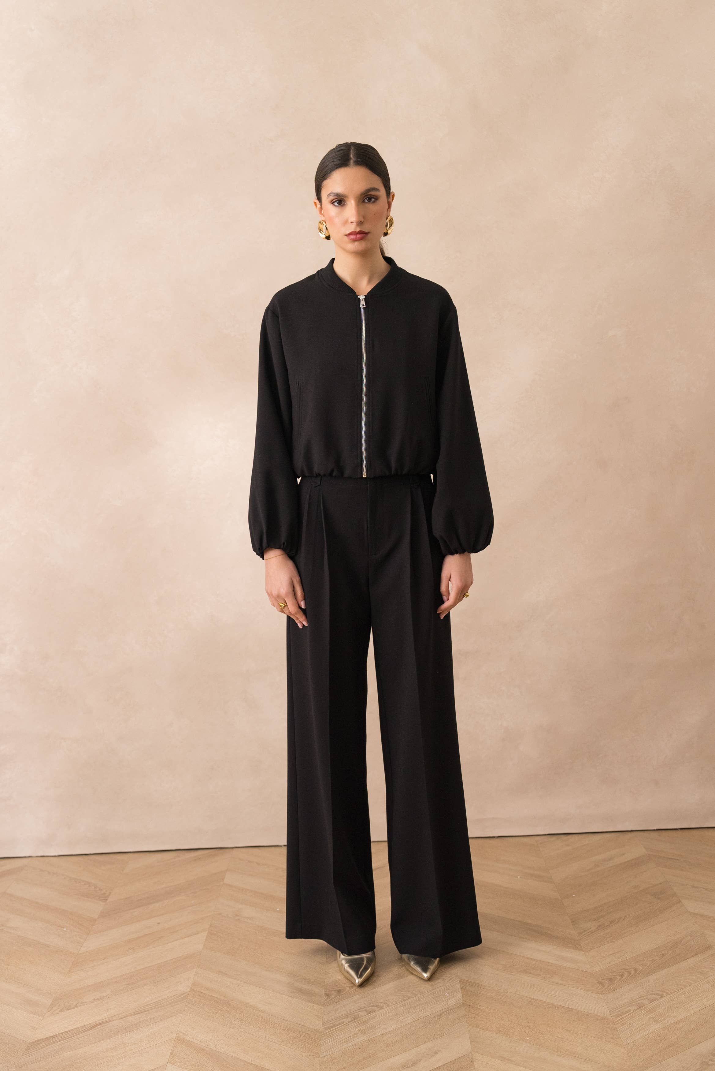 Attentif Paris - Wholesale Bomber Jacket - Women's - [Aura] Short bomber jacket with classic collar34