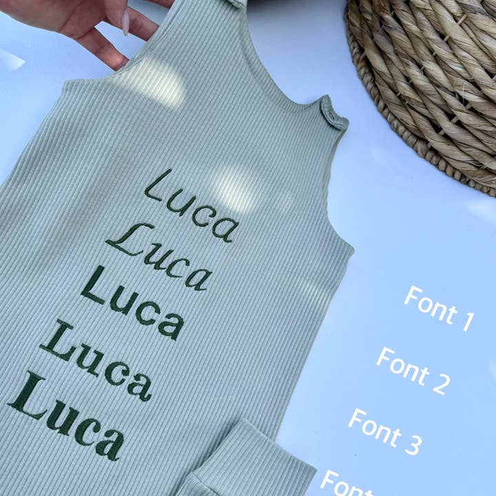DreamBuy - Wholesale Sleepsuit - Baby - Personalized Ribbed Romper Babygrow Sleepsuit 0-3Y Unisex
