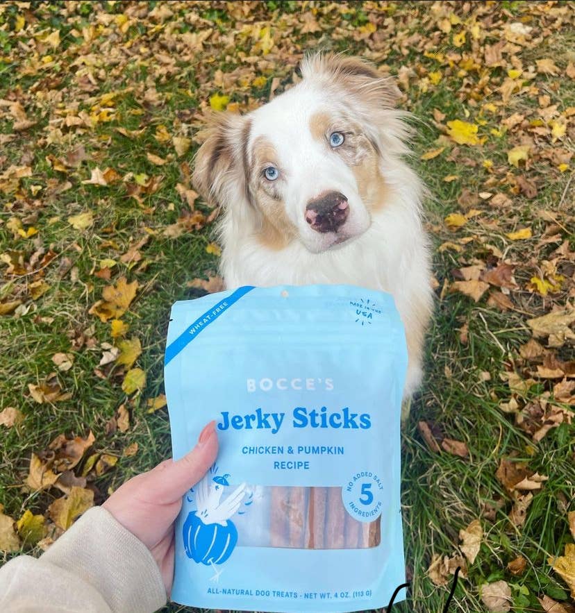Pet Palette Distribution - Wholesale Pet Treats - Dog - Bocce's Bakery Chicken Grazers Jerky Sticks Dog Treats 4oz3
