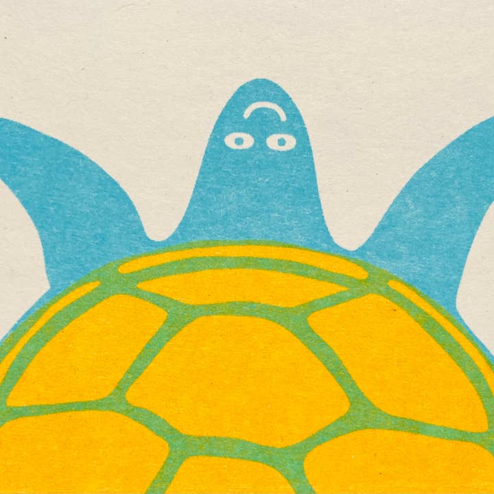 Strangford - Wholesale Everyday Greeting Card - Riso Greetings Card -Turtle