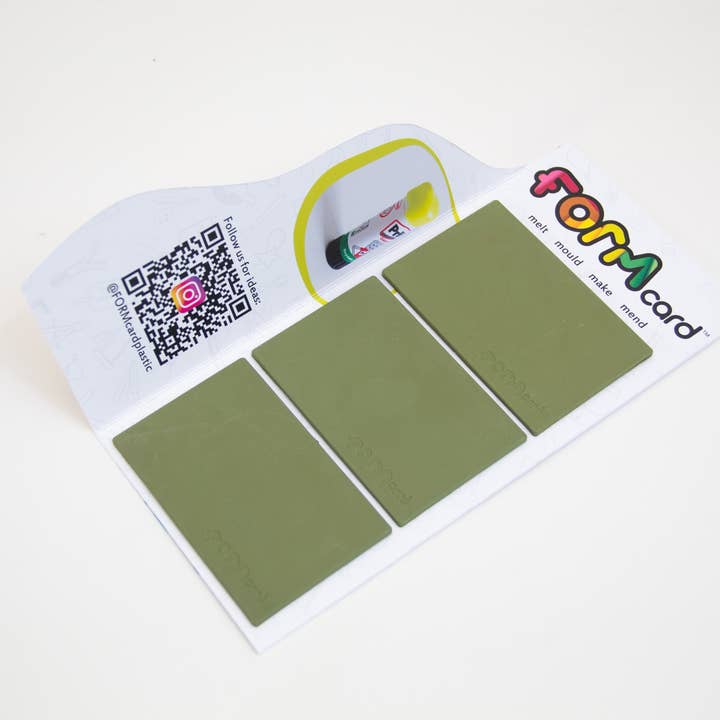 KHAKI meltable mouldable FORMcard for wholesale by FORMcard