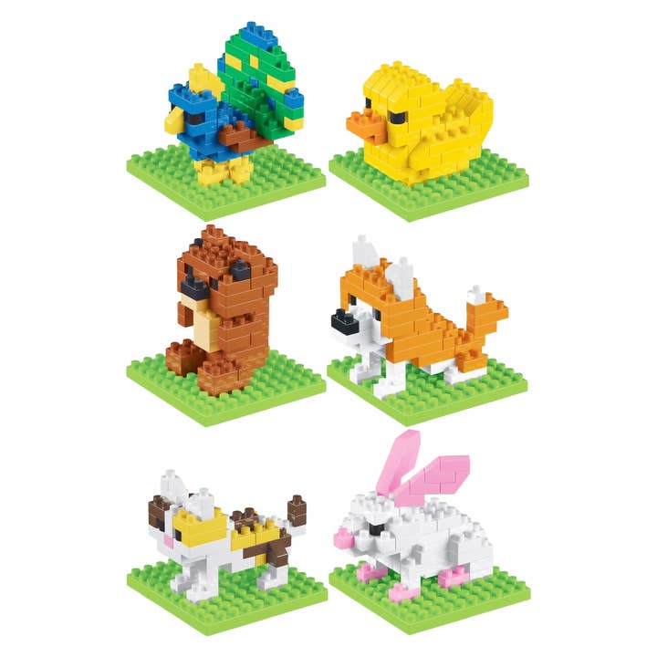 Cap Zone - Wholesale Building Set - Kids - Animal Pals DIY Building Block Craft Kit - 12 pcs