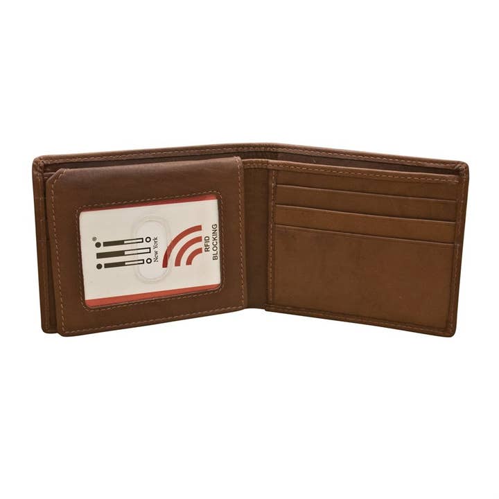 ili New York - Wholesale Wallet - Men's - 7751 Leather Bifold Men's Wallet with Flip-Up ID Holder4