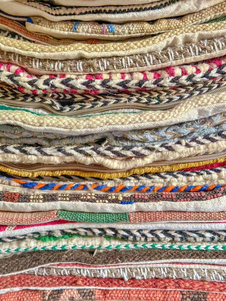 UPCYCLED Berber Cushion Covers - PROMO pack of 10 for wholesale by SOUK in the CITY