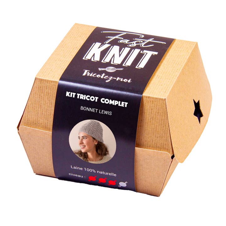 Cappello Lewis - Scatola per maglieria - Colore grigio perla per la vendita all'ingrosso da parte di Tricotez-moi