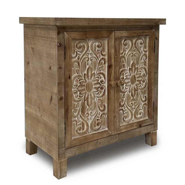 Paris Loft Inc - Wholesale Cabinet - Retro Wood Storage Cabinet Accent Cabinet with Doors1