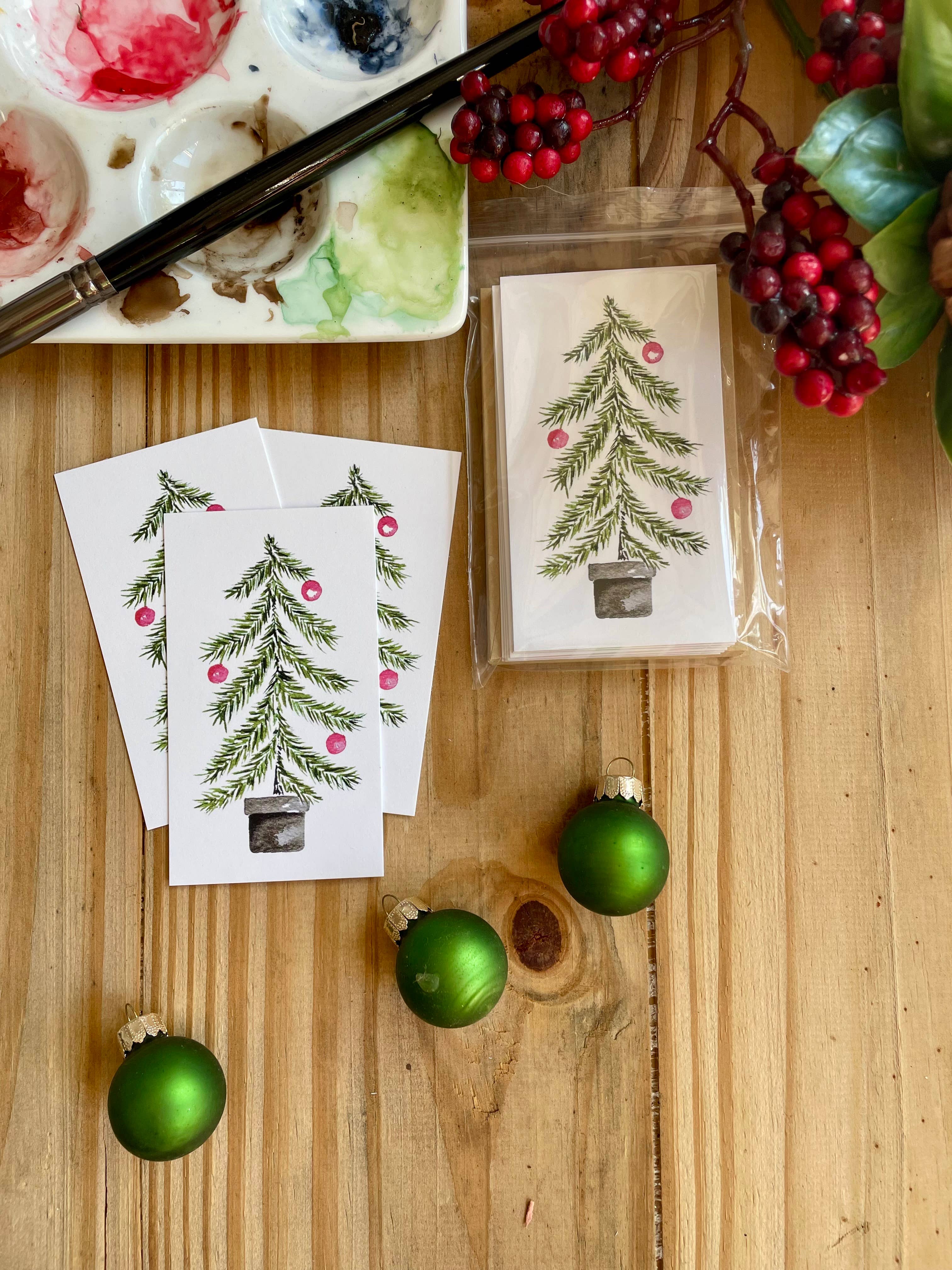 Mini Messages Studio - Wholesale Stationery/Notecard Set - Christmas Tree Mini Messages Set  0